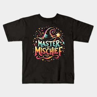 Master of Mischief - Wizard Hat - Fantasy Kids T-Shirt